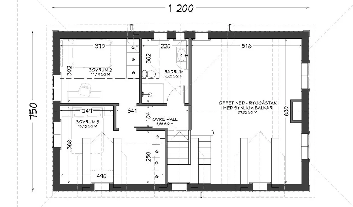 villa ester 120 kvm planritning 2