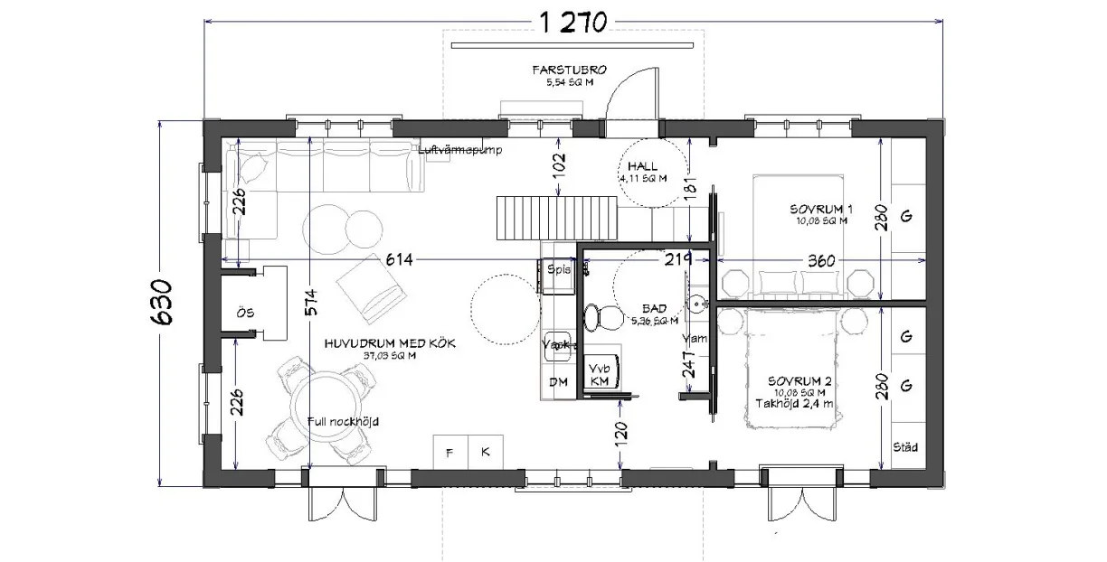 fritidshus astrid 80 kvm planritning 1