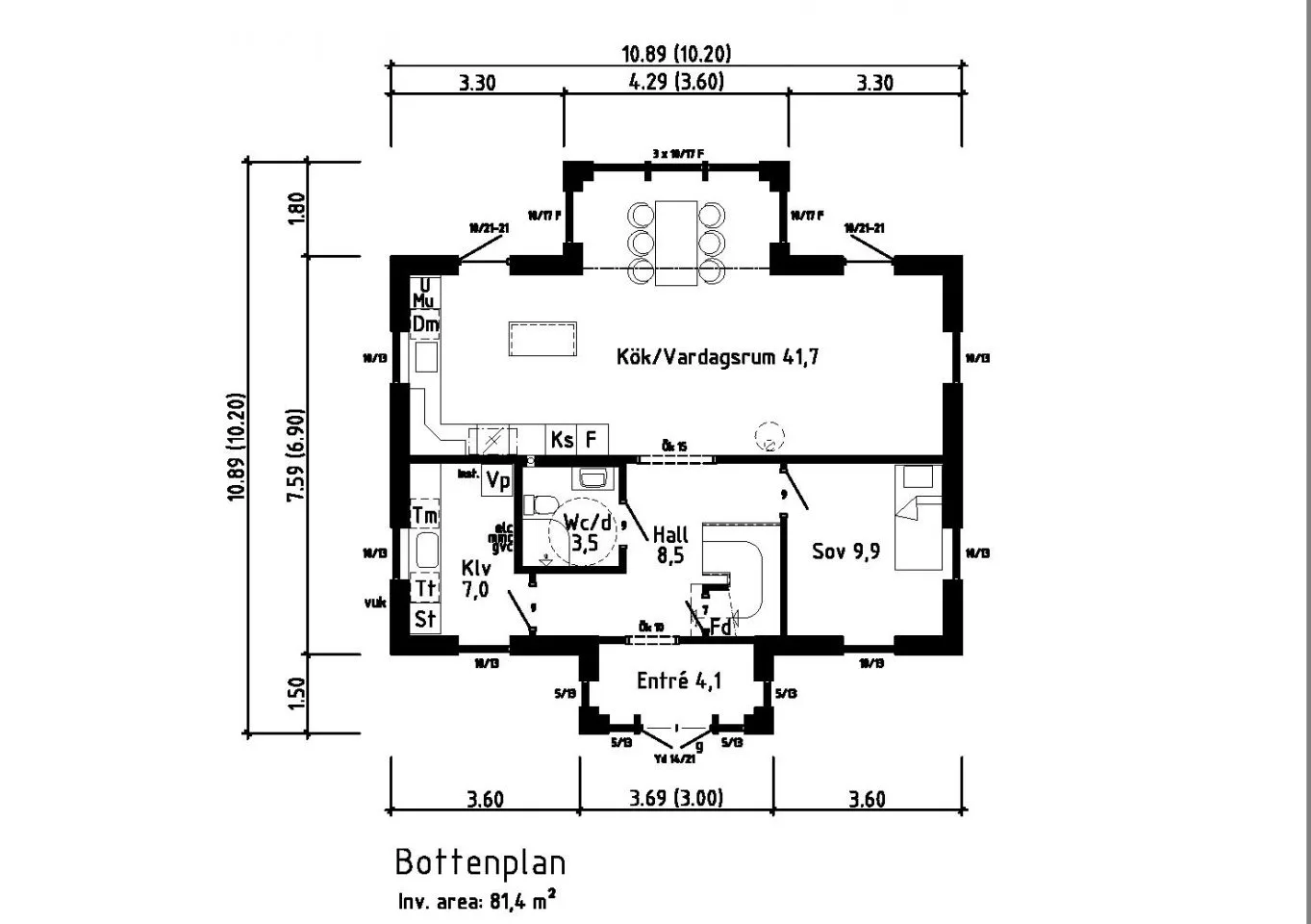 Uddebo planritning 1