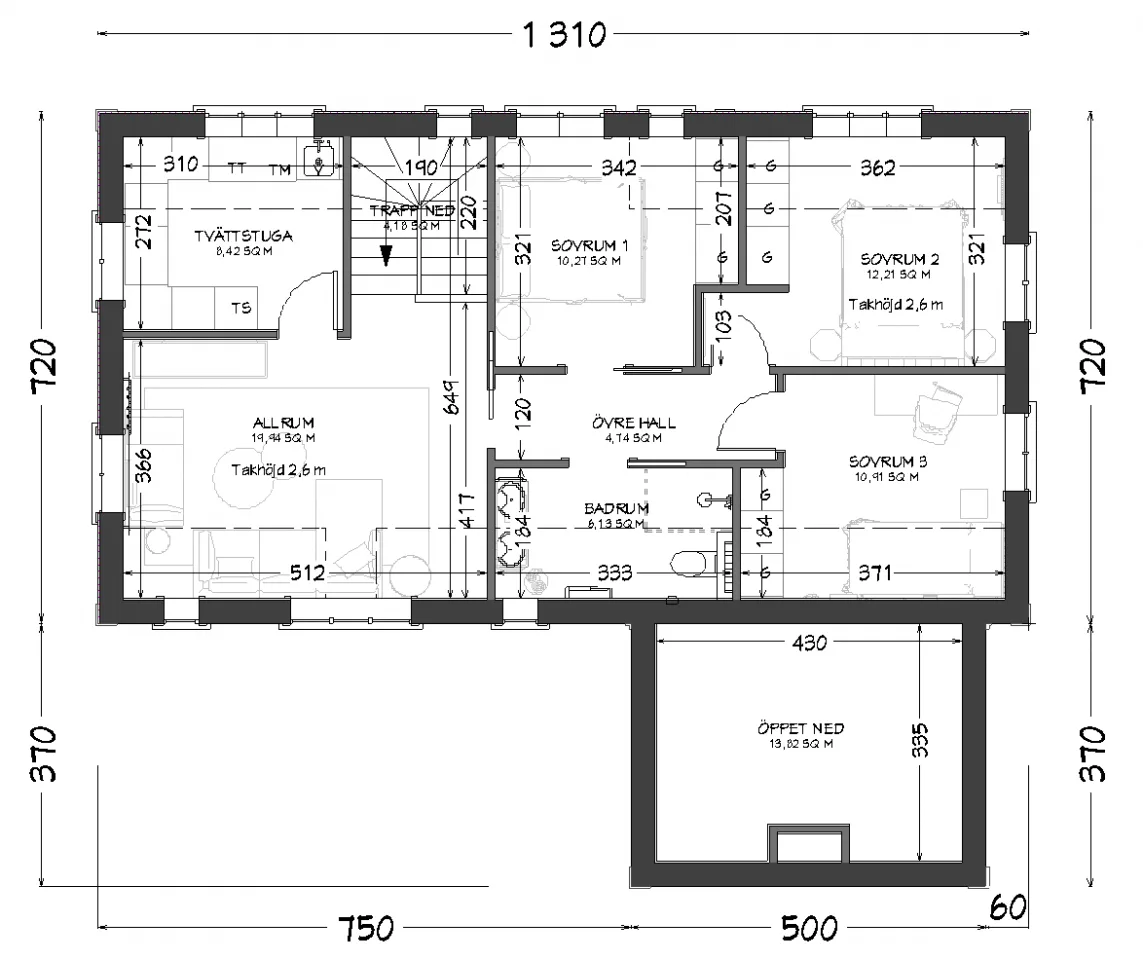 villa elsa 184 kvm planritning 2