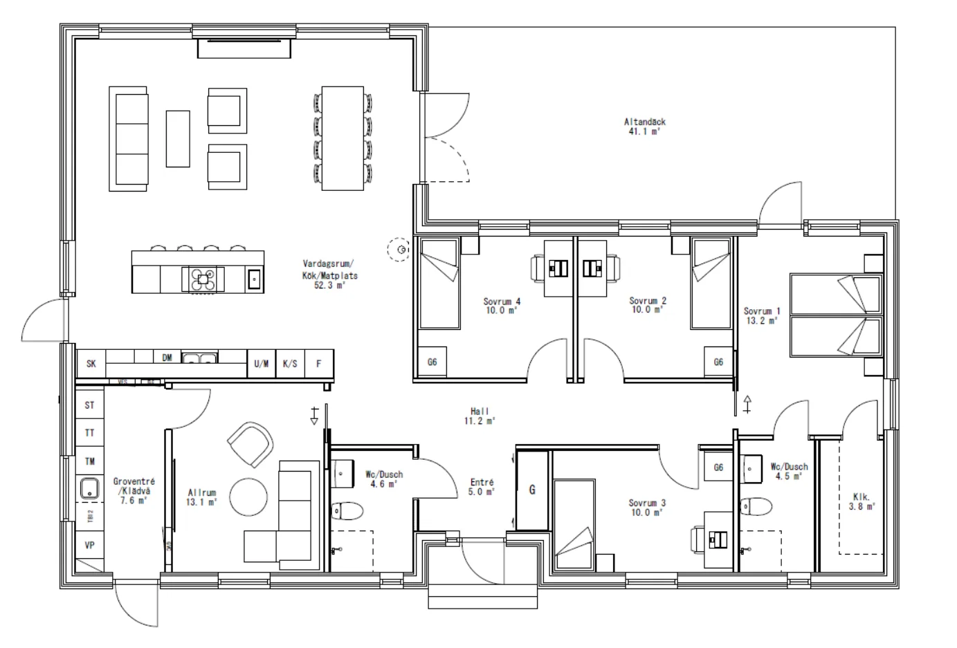 Villa Sjöland planritning 1
