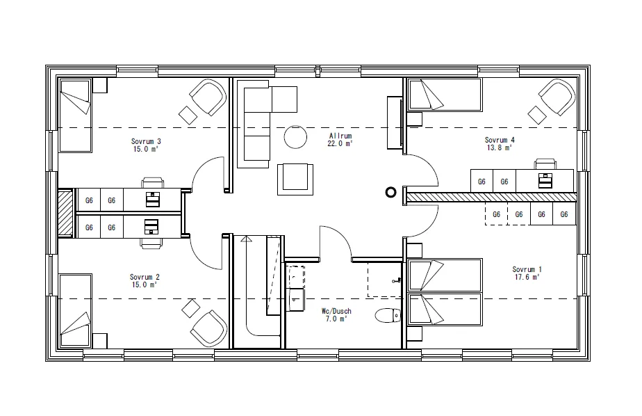 Villa Svanö 1.5-plan planritning 2
