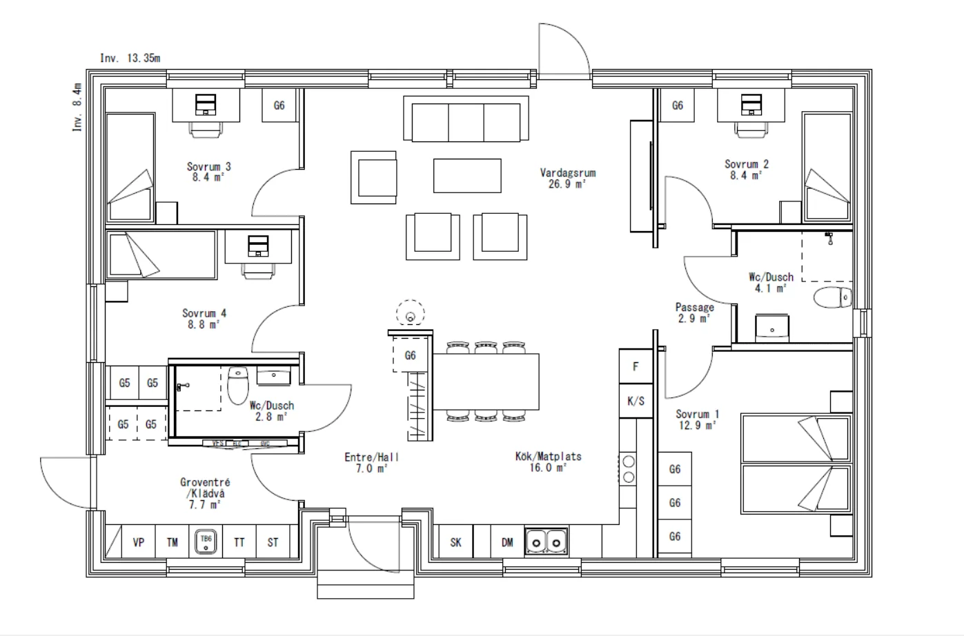 Villa Svedje planritning 1