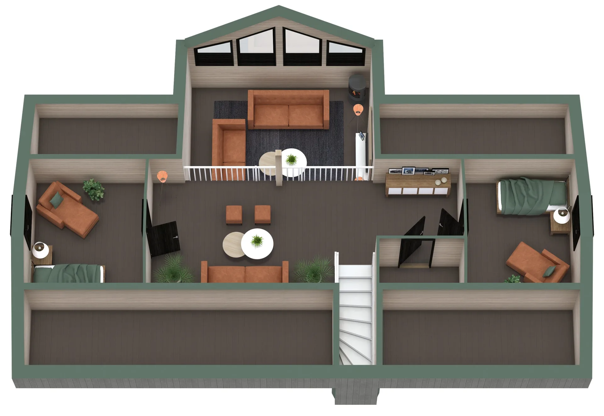 1370 Björnkullen - 3d planritning loft