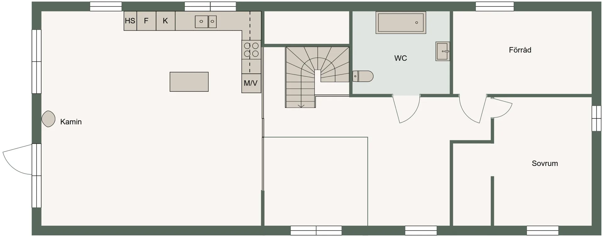 Lögdeå - planlösning övervåning