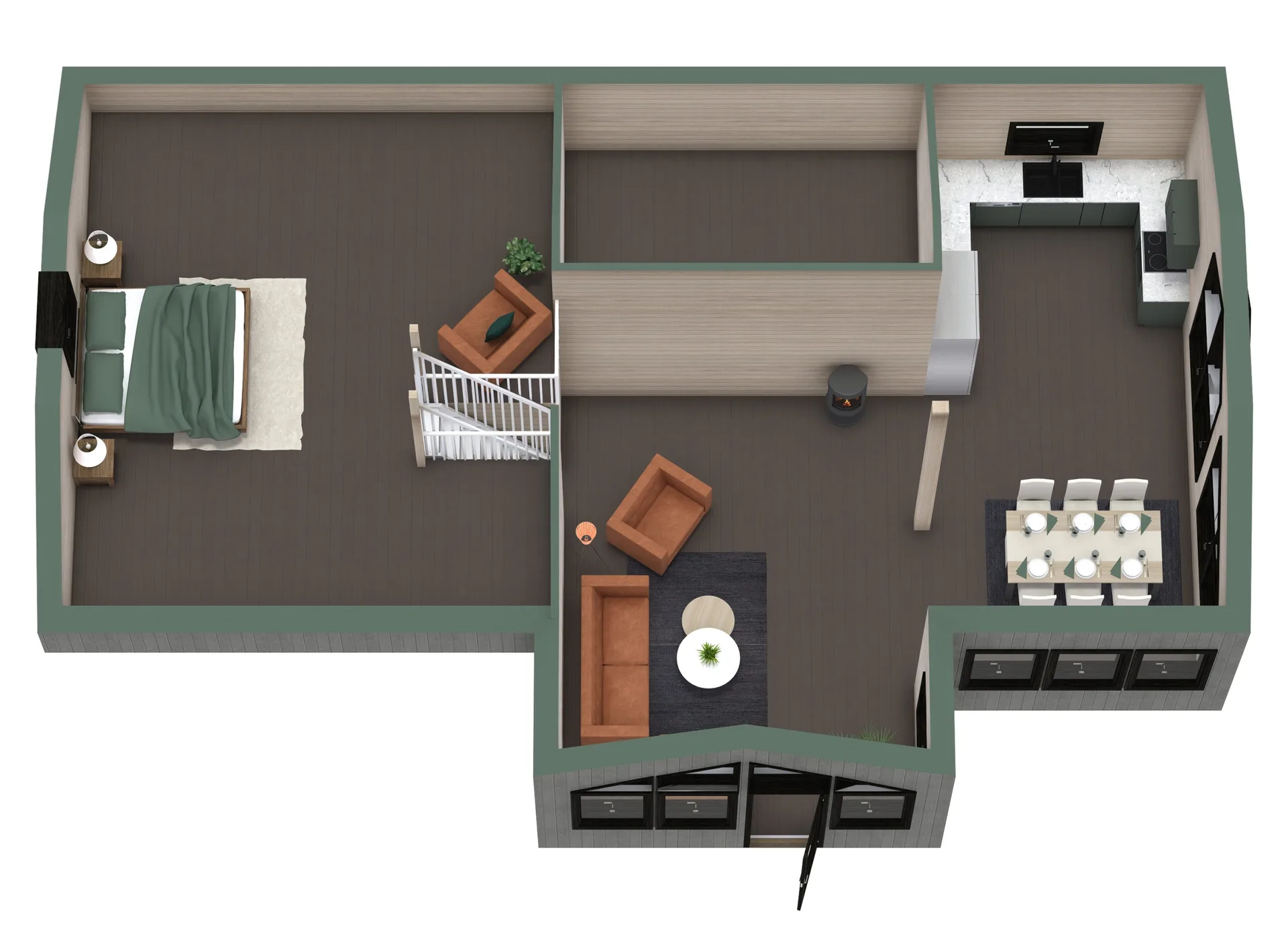 1360 Björnselet - 3d planritning loft