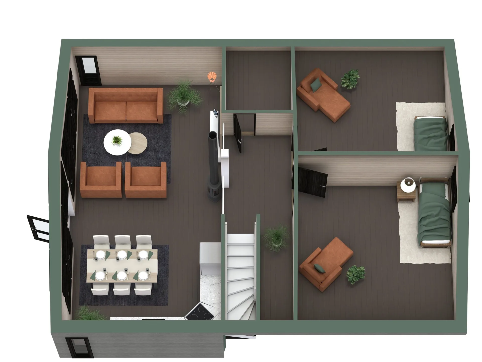 TH95L Joeström - 3d planritning loft