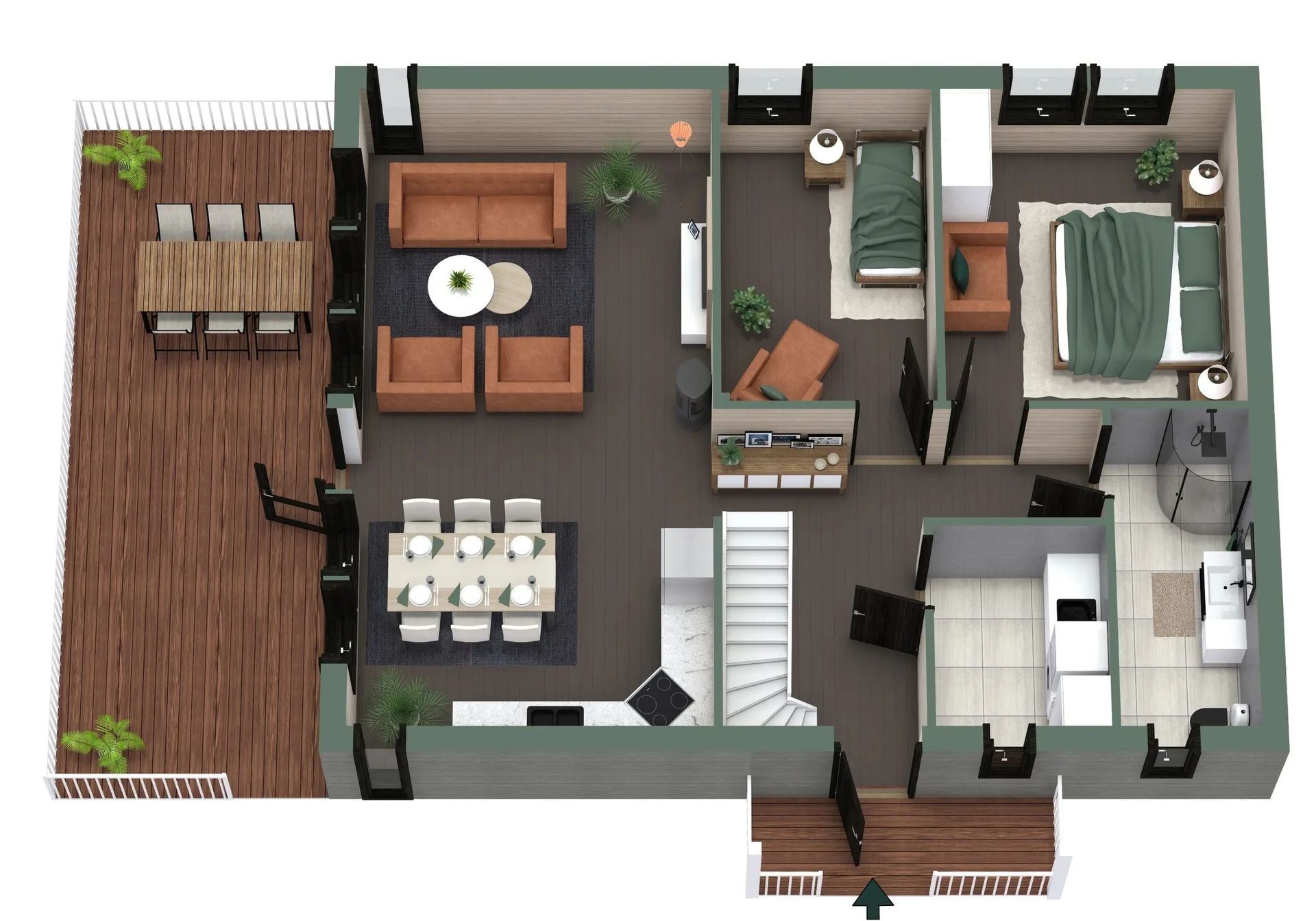 TH95L Joeström - 3d planritning bottenplan