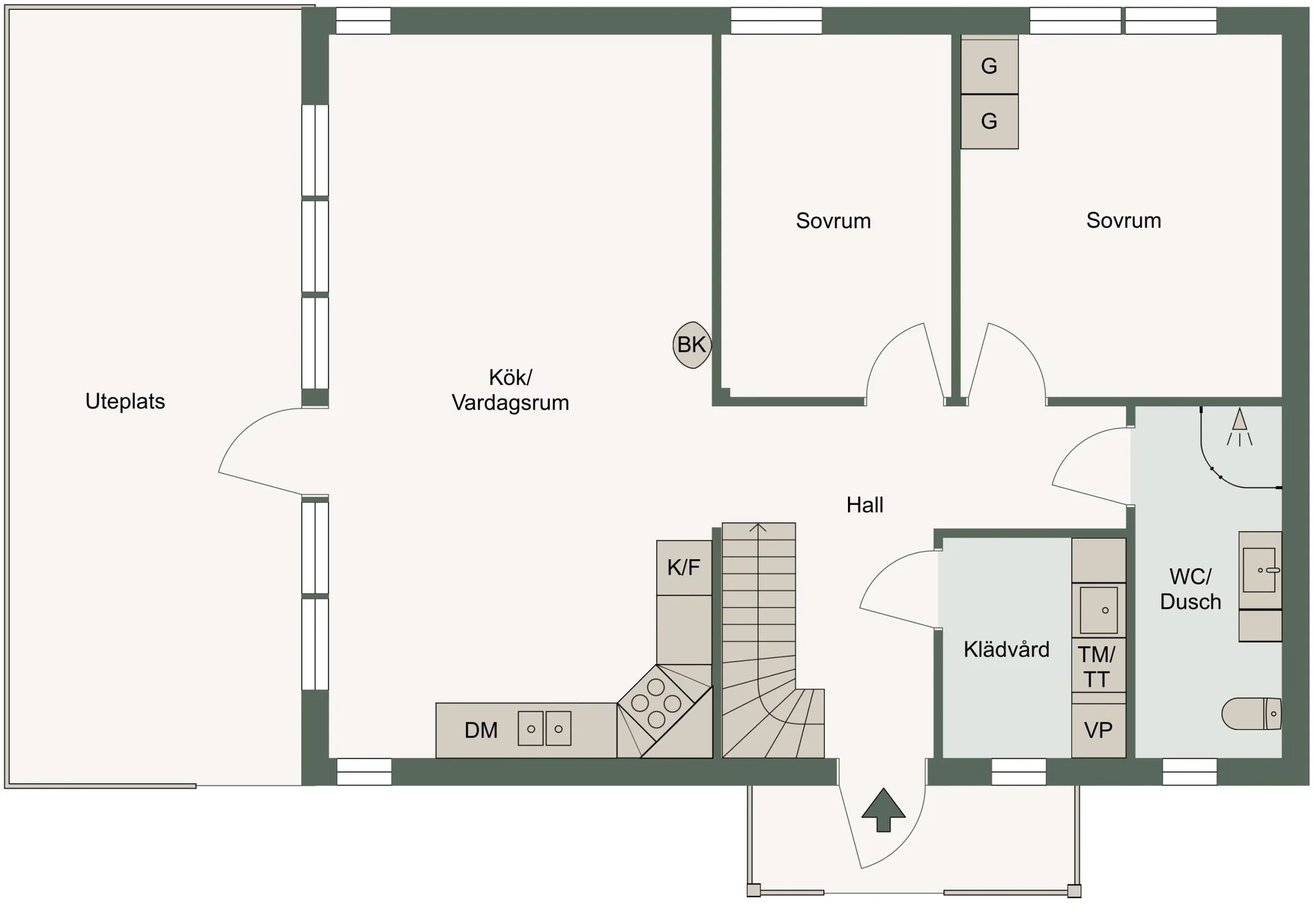 TH95L Joeström - planlösning bottenplan