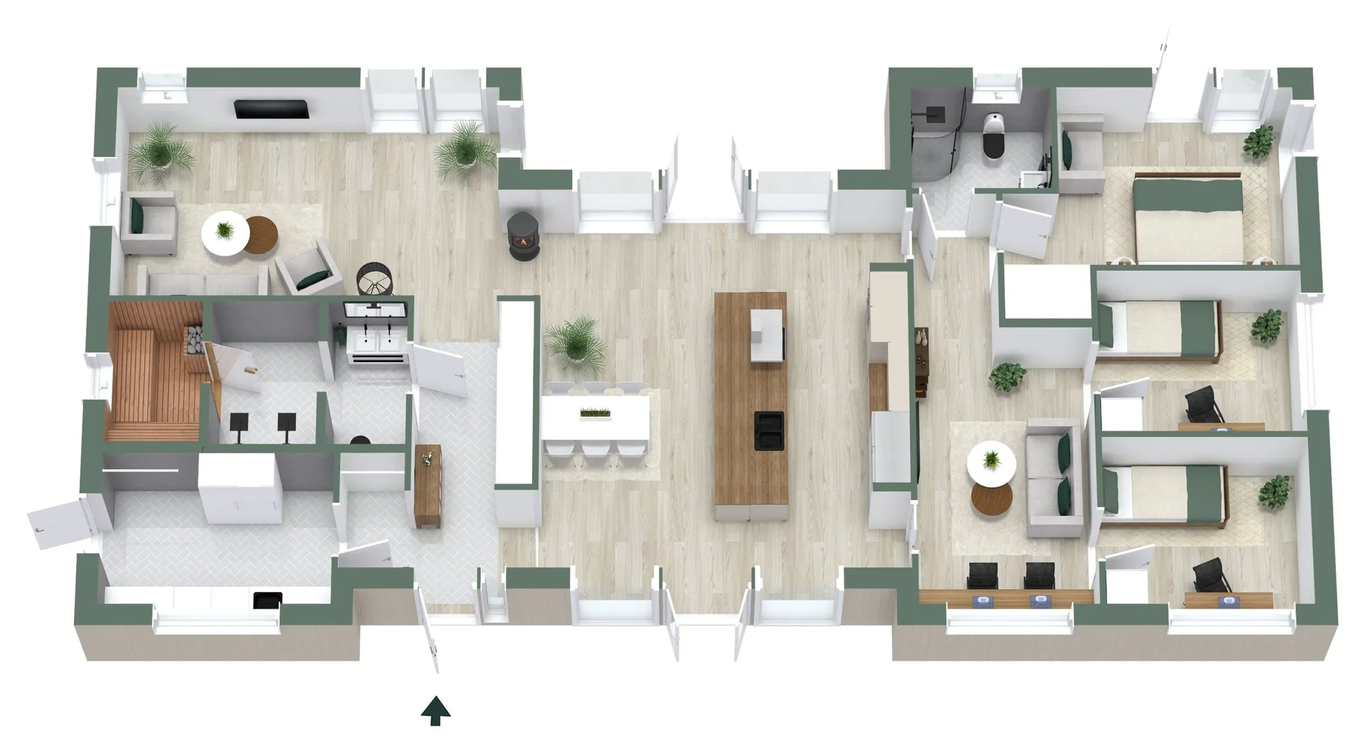 Österfjärden - 3d planritning