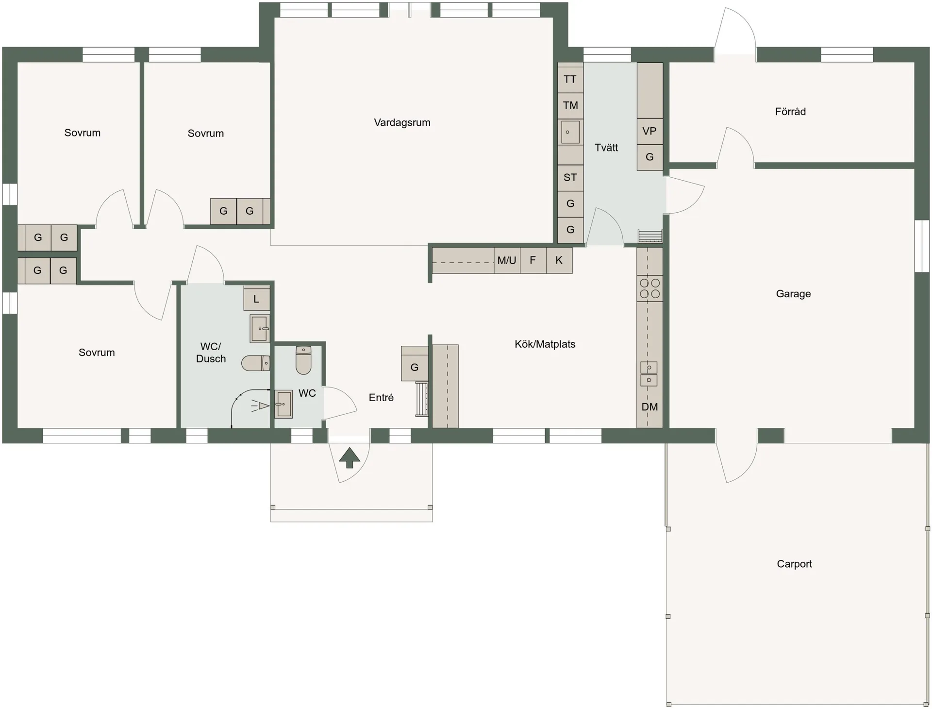 Tallbacken - planlösning