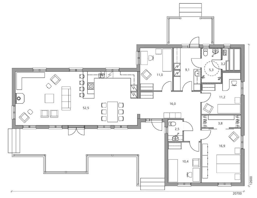 Carolina 146 planritning