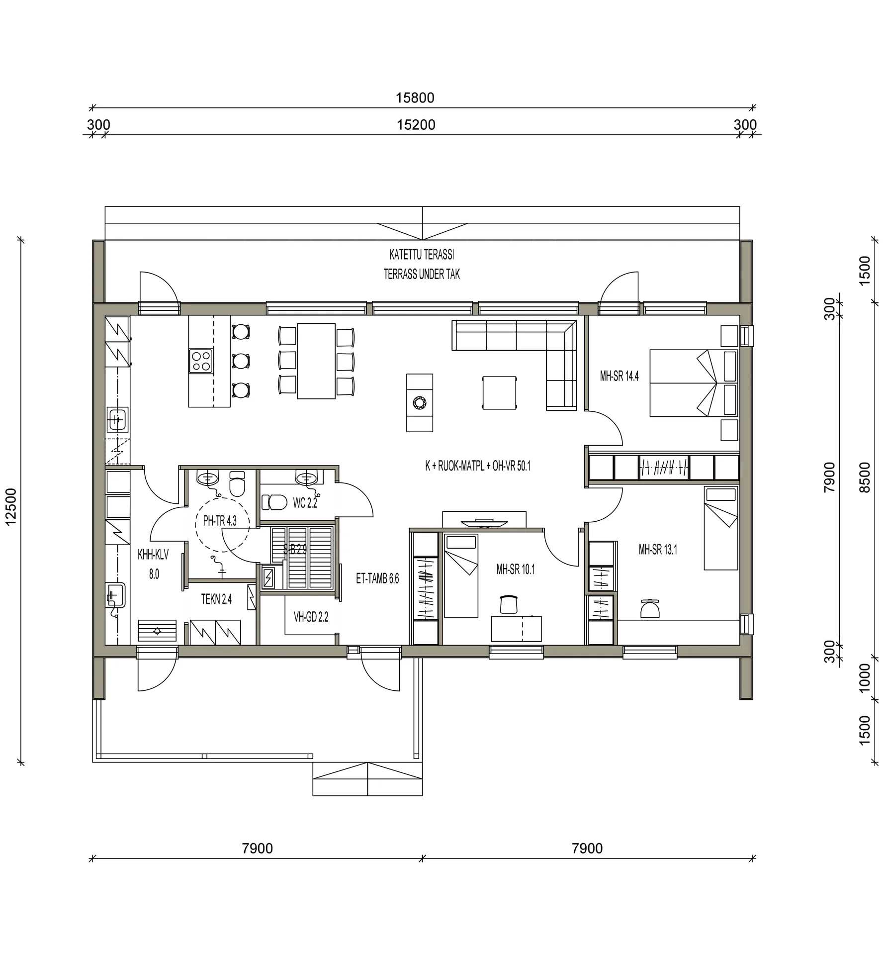 Cubo 120 planritning