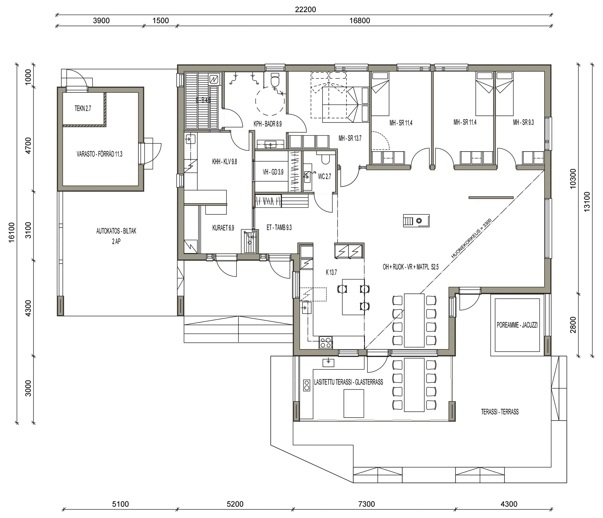 Cubo 168 planritning