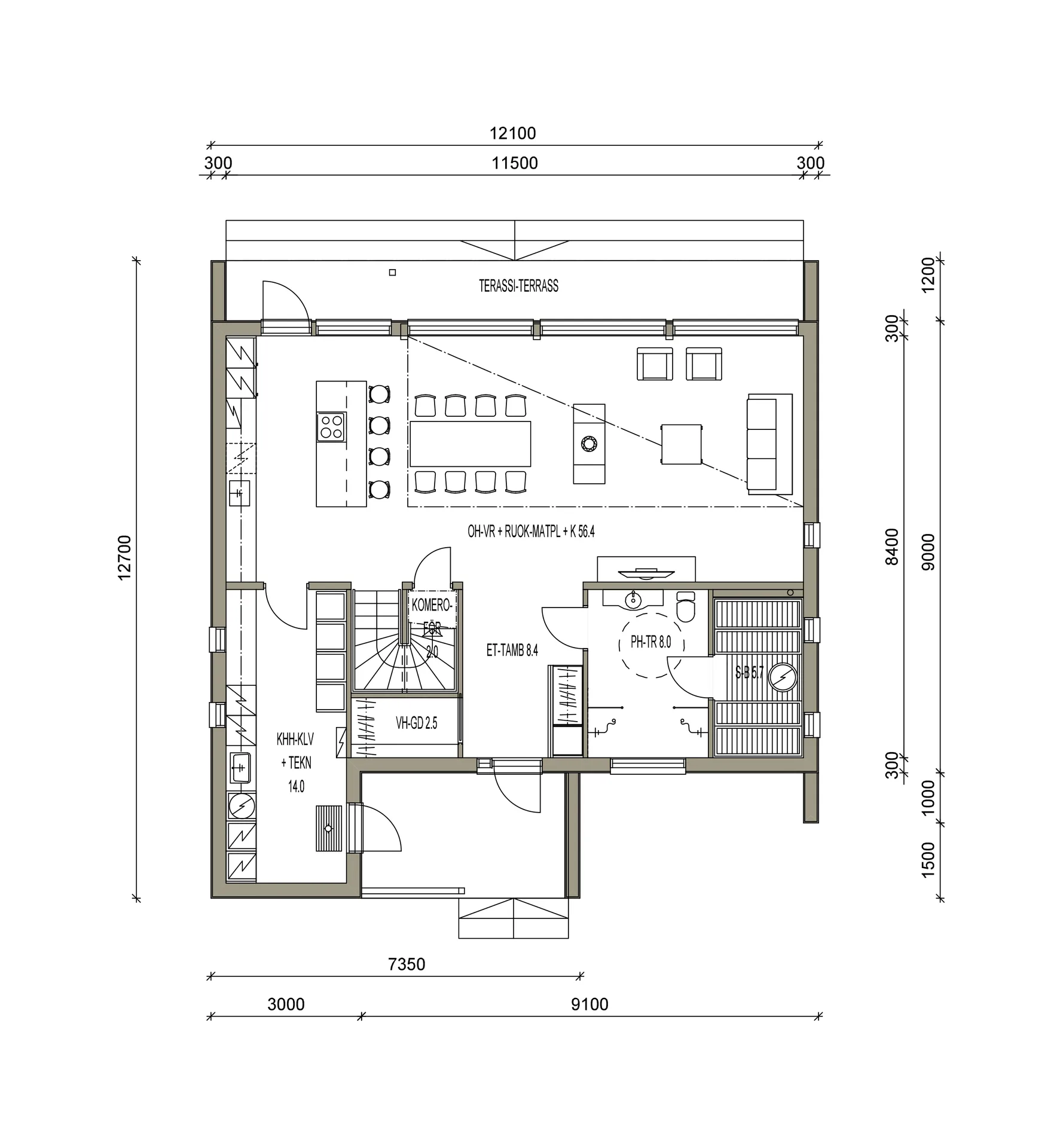 Cubo 170 planritning