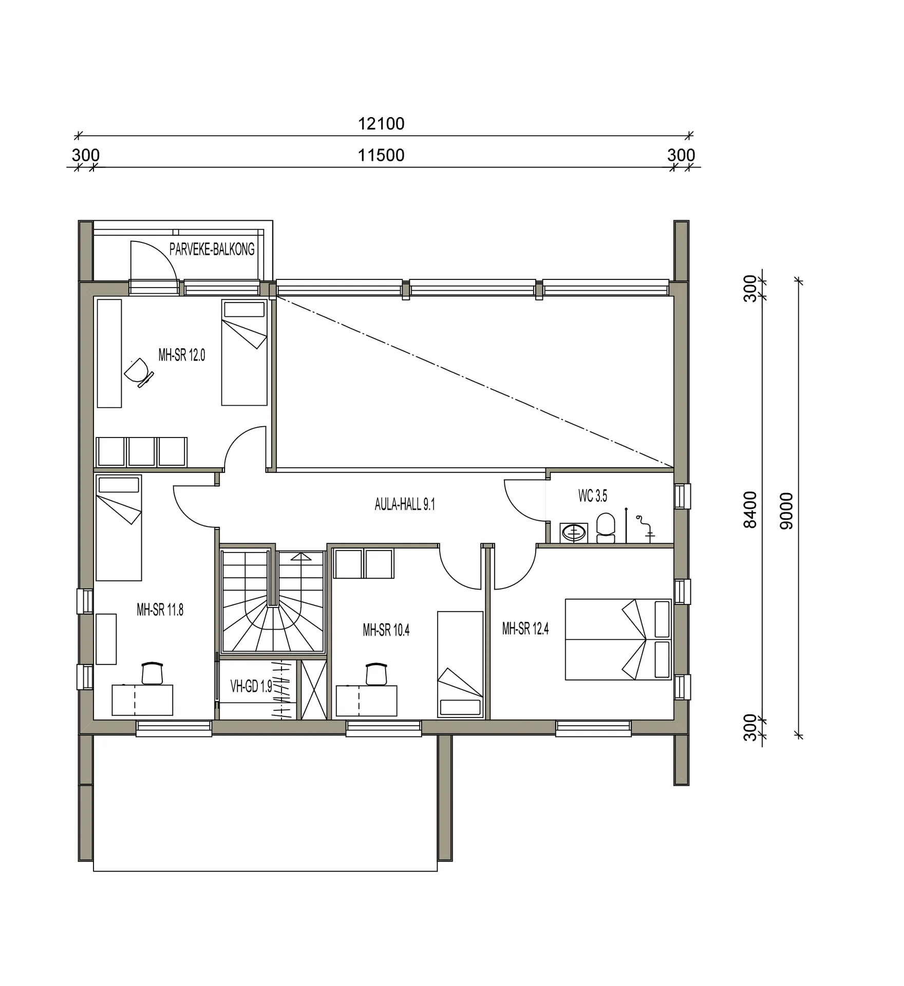 Cubo 170 planritning