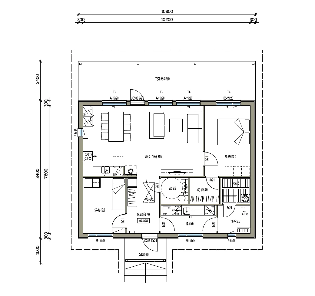 Easy 80 standard planritning