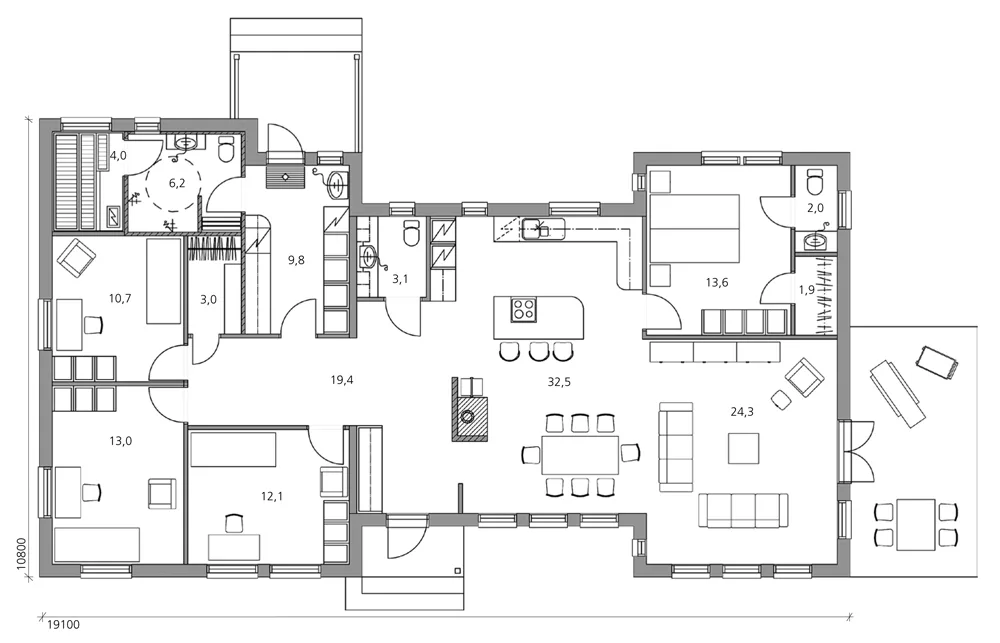 Moderna 159 planritning