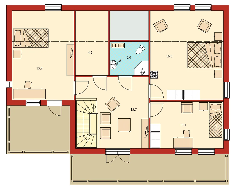Moderna 166 planritning