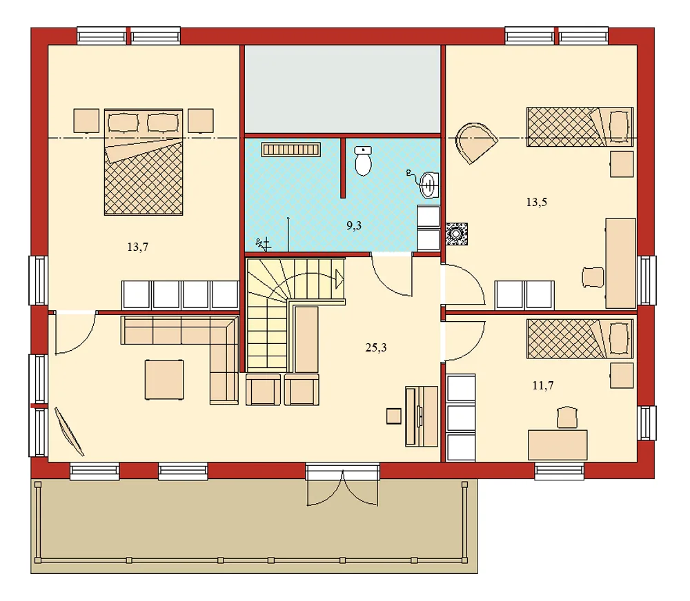 Moderna 181 planritning