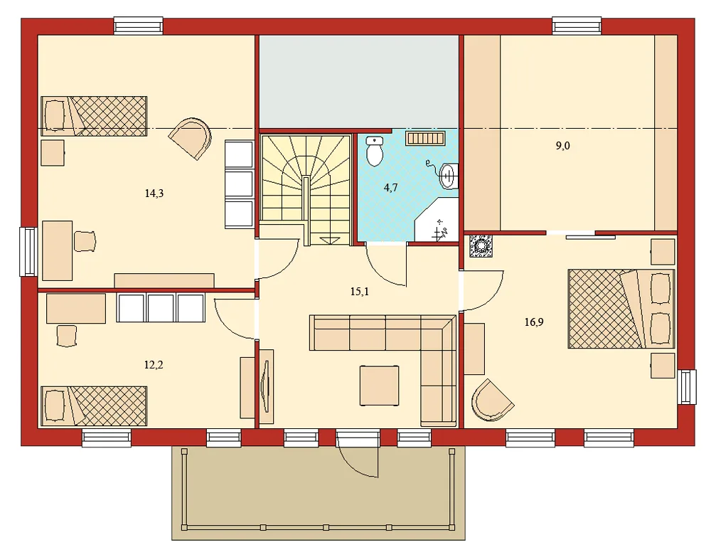 Moderna 183 planritning