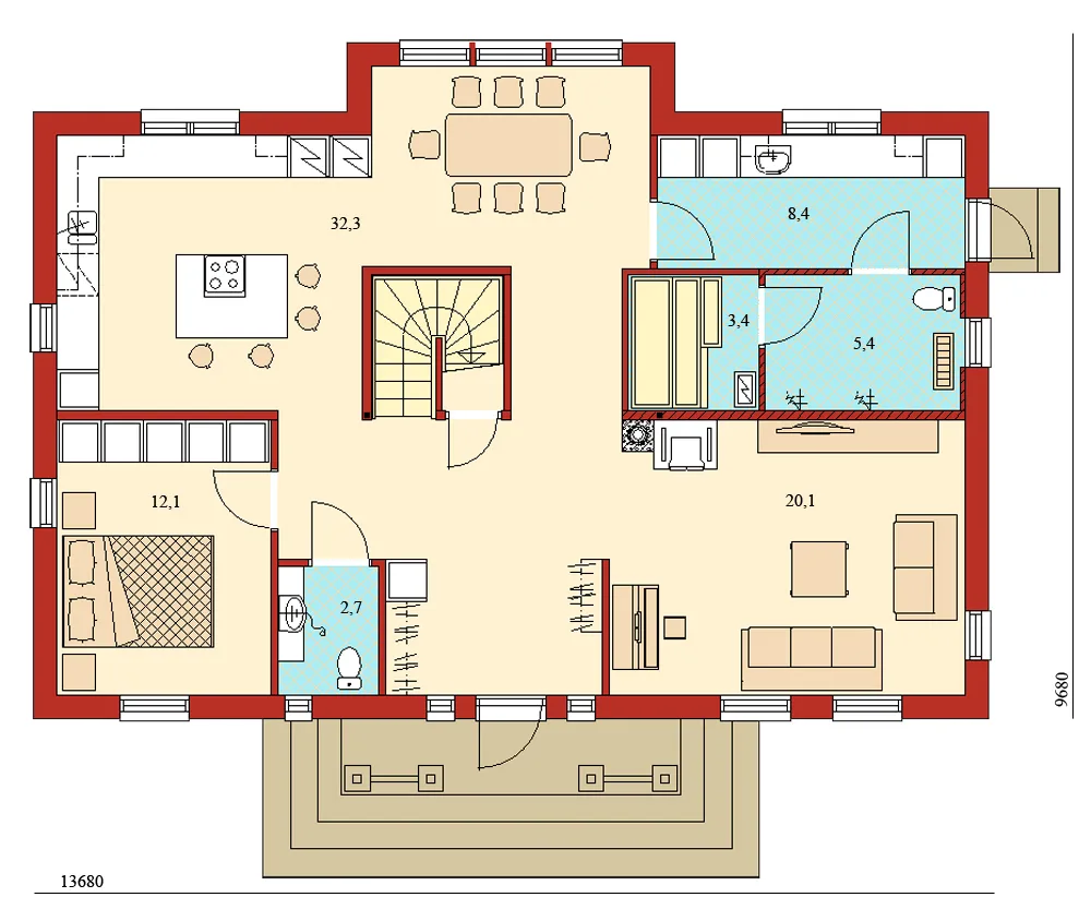 Moderna 183 planritning
