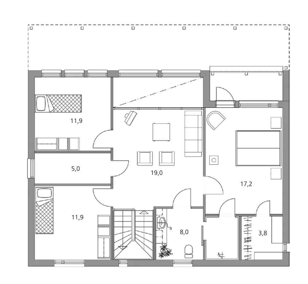 Moderna 184 planritning