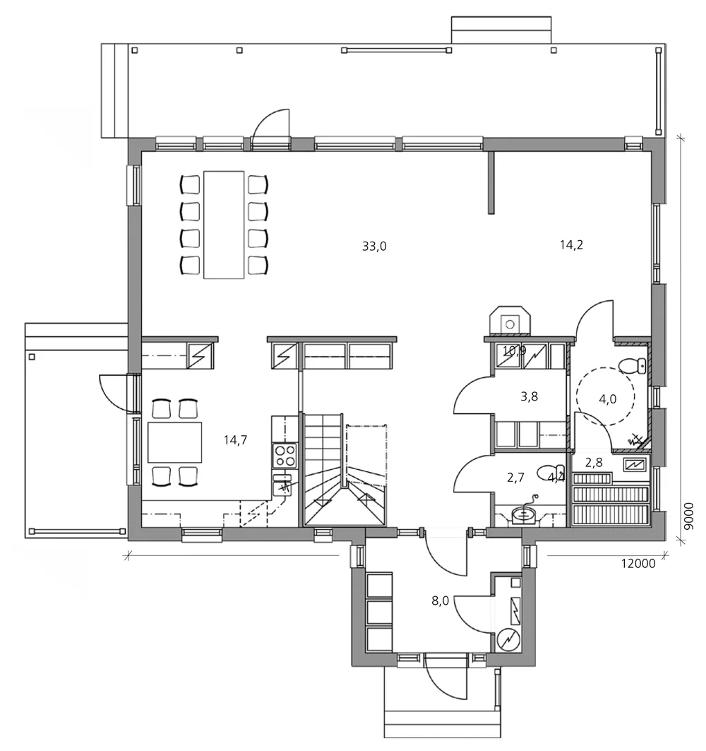 Moderna 184 planritning