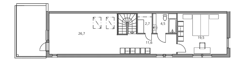 Moderna 220 planritning