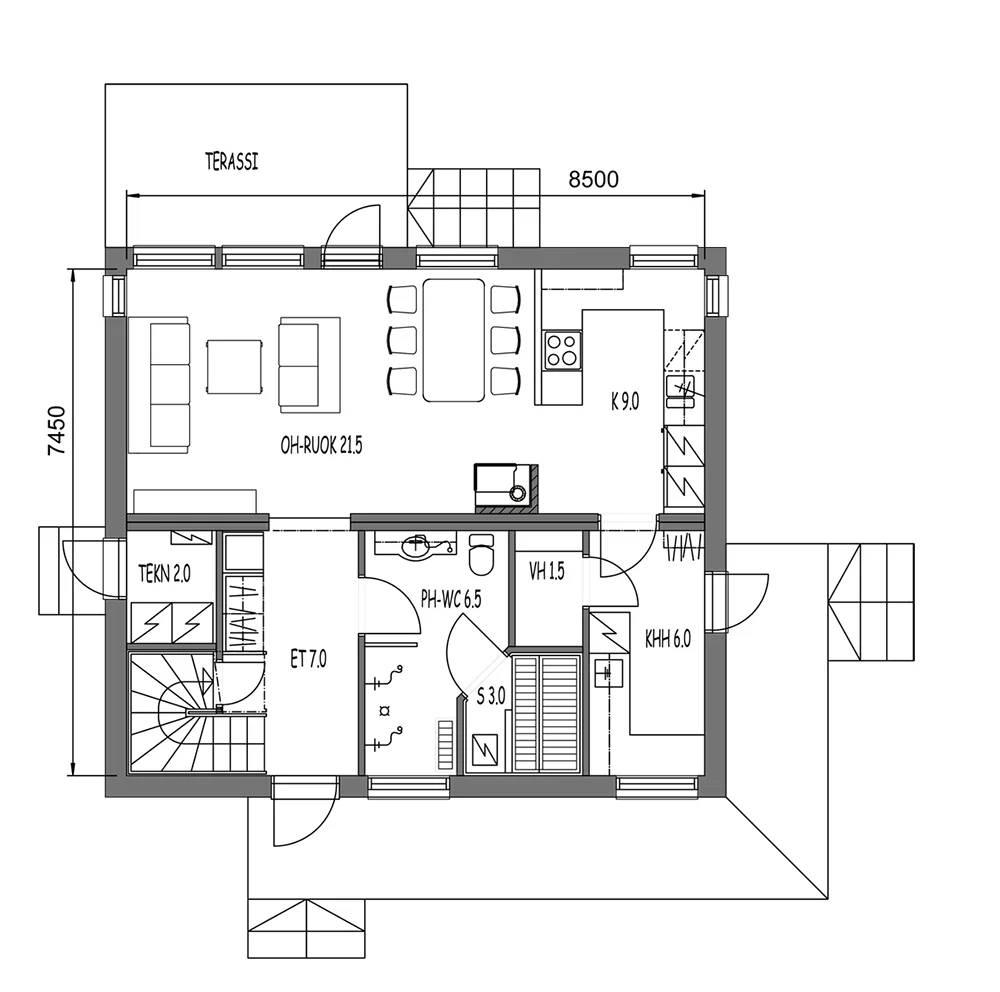 New Moderna 116 planritning