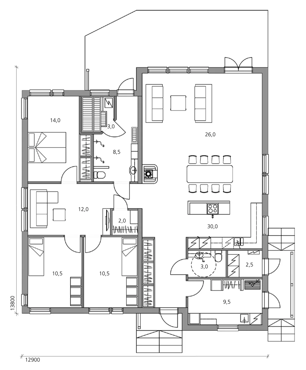 New Moderna 142 planritning