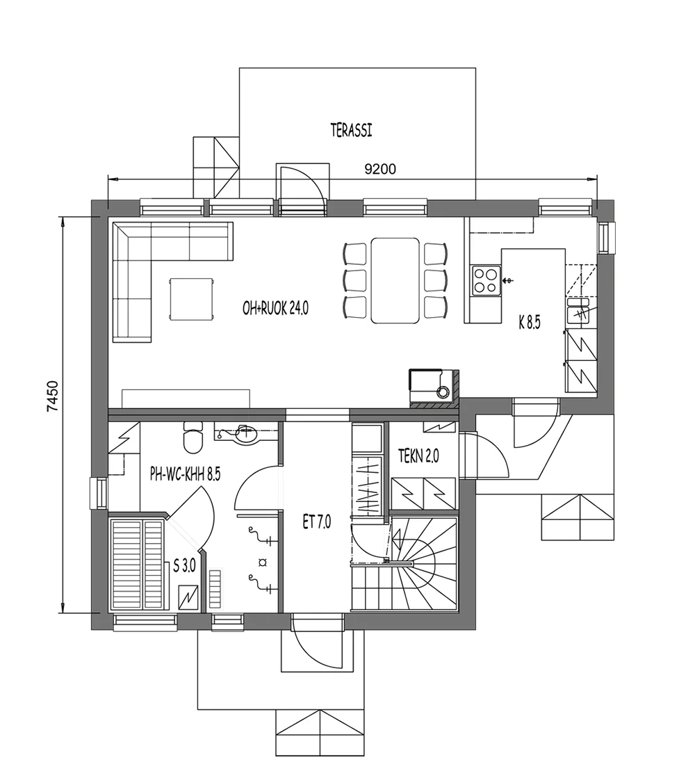 New Moderna 98 planritning