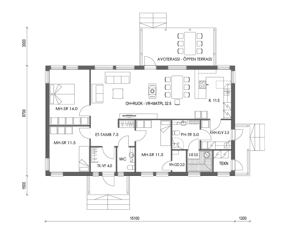 Visio 115 H planritning