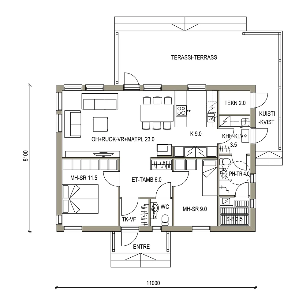 Visio 75 P planritning