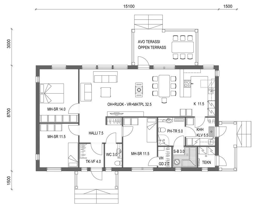 Visio Coast 115 planritning