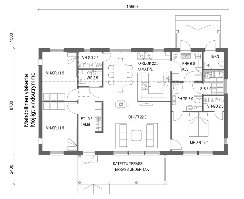 Visio Coast 118 B planritning