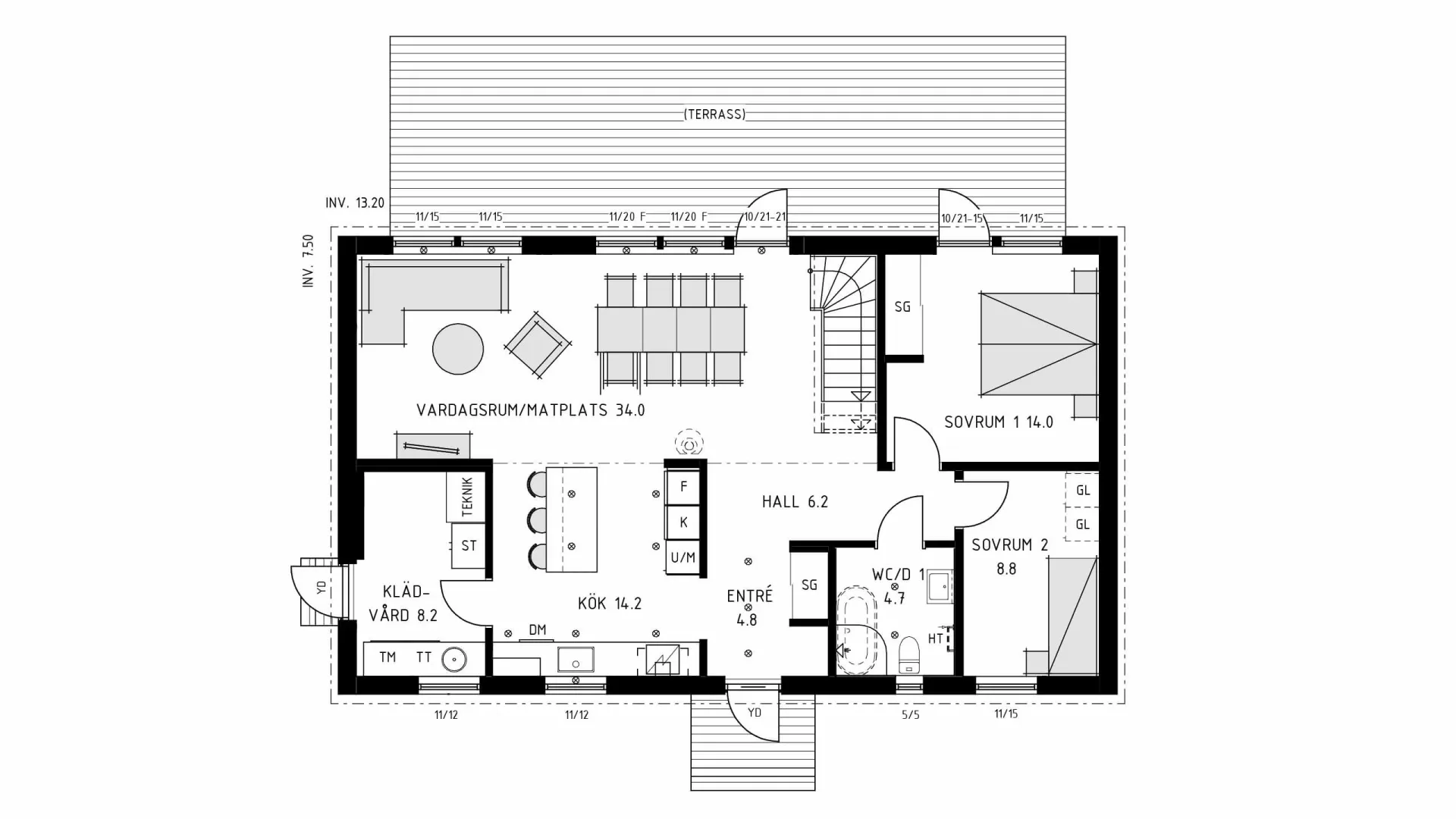 trivselhus villa ålstorp planlösning 2D V1