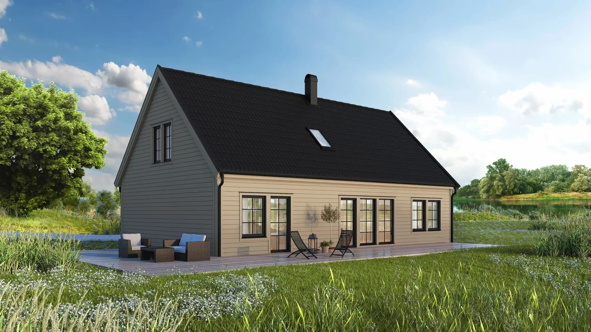 trivselhus stella 99 fasad klassisk 3D