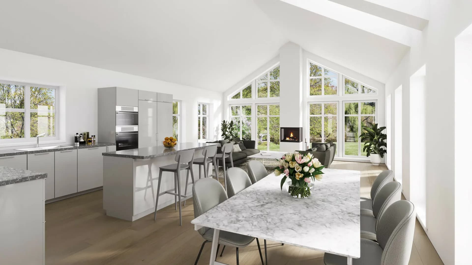 trivselhus villa brantevik interiör 3D