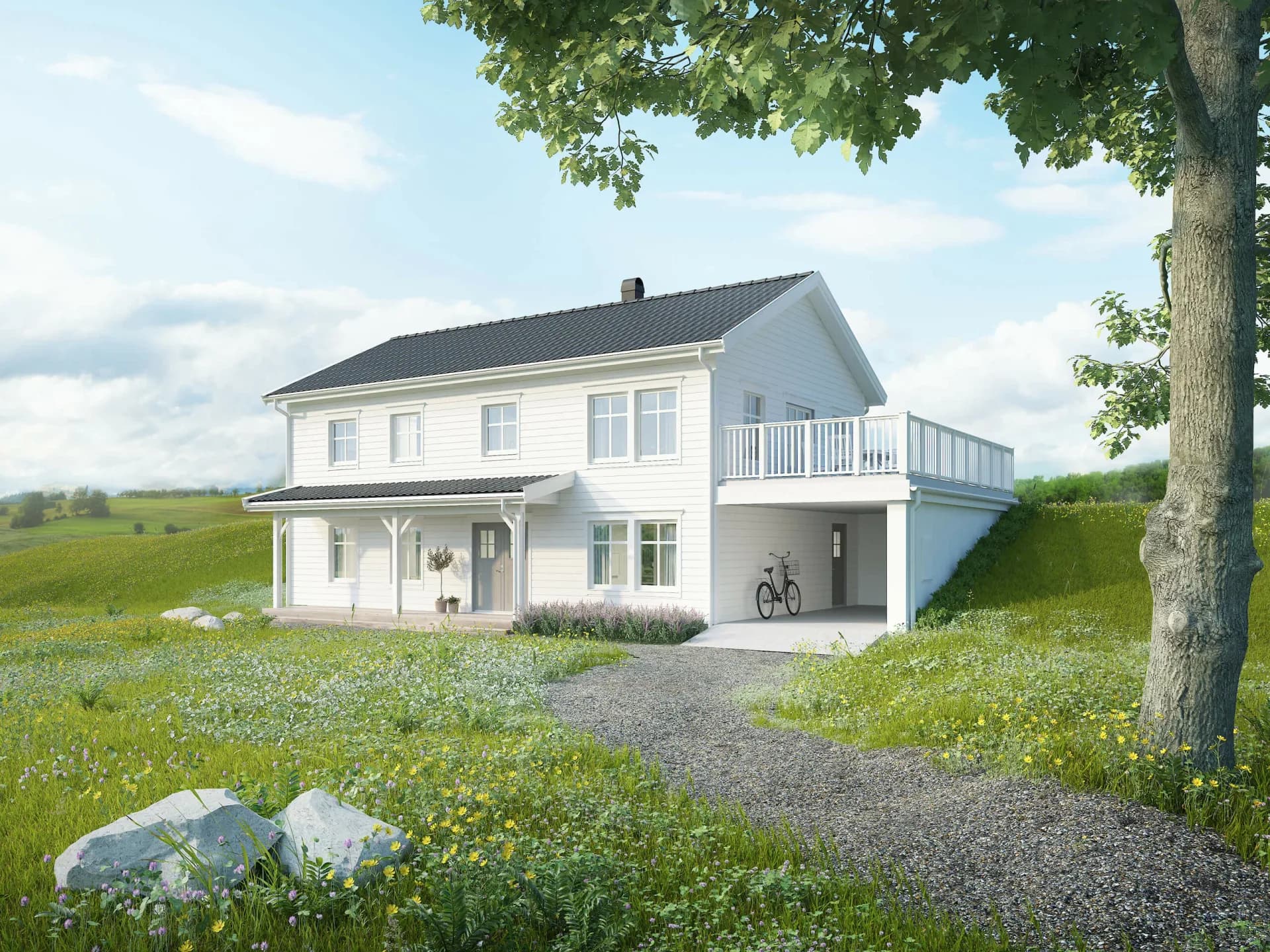 trivselhus villa furuliden fasad