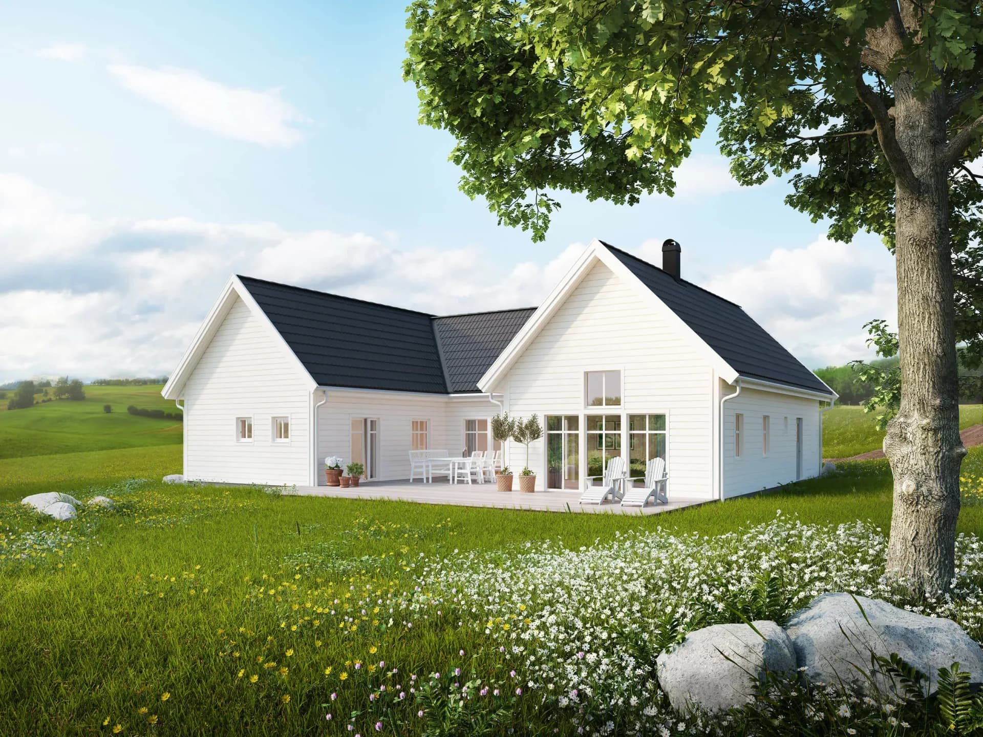 trivselhus villa höganäs fasad