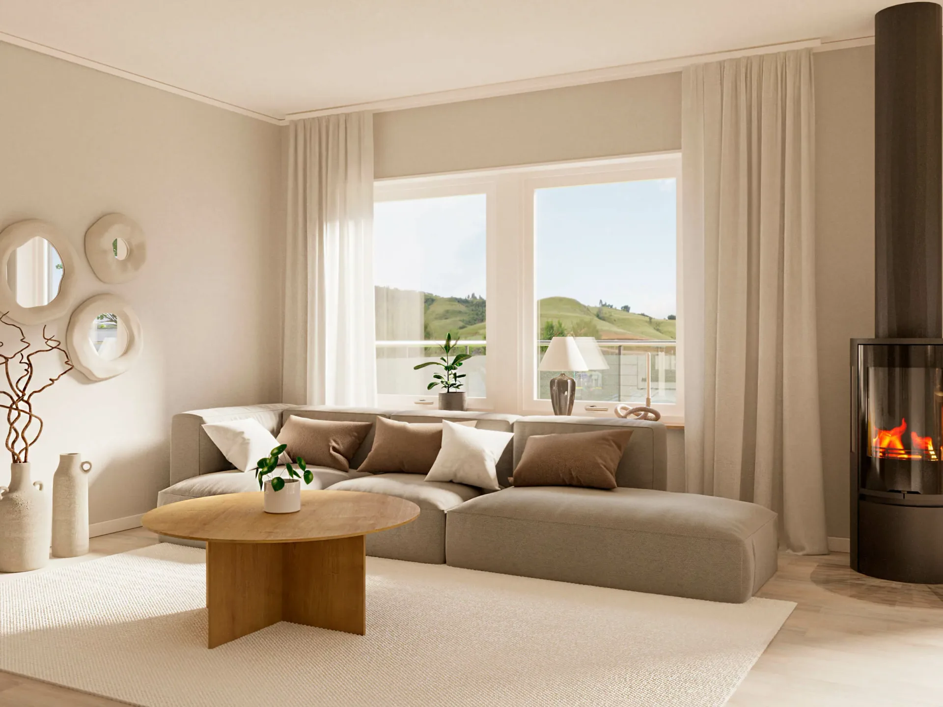 trivselhus sluttningshus villa backatorp interior