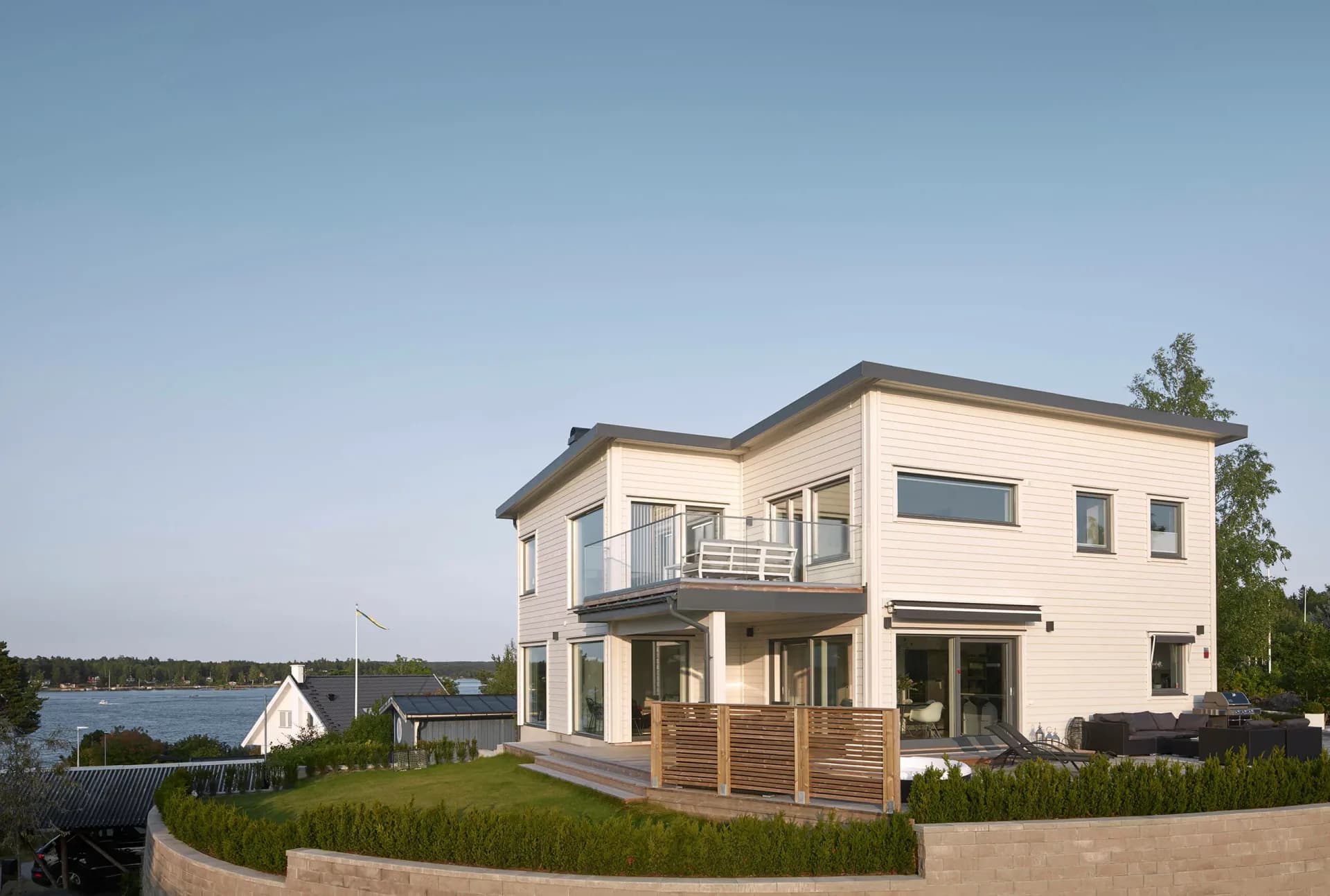 trivselhus villa lidingö fasad bygga hus