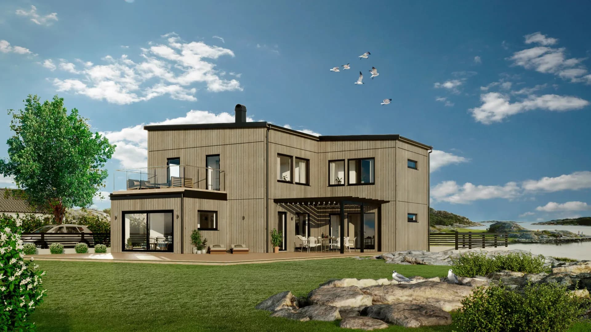 trivselhus villa malevik exteriör 3D