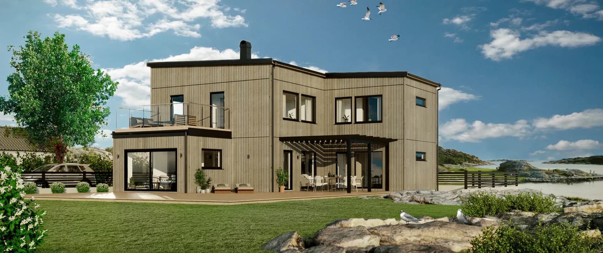 trivselhus villa malevik exteriör 3D