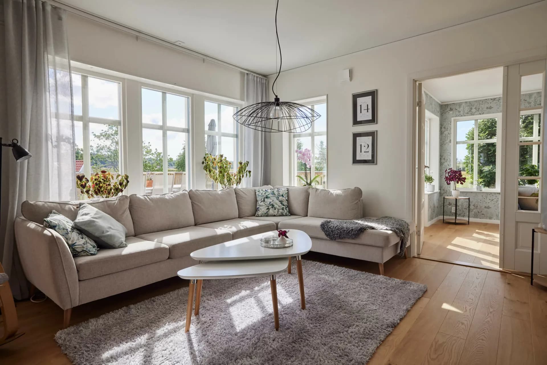 trivselhus villa mariefred vardagsrum