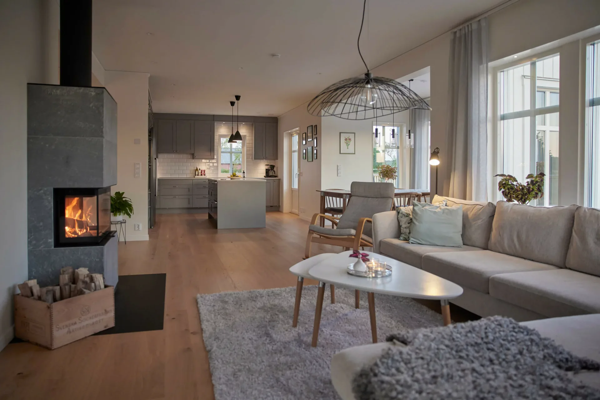 trivselhus villa mariefred vardagsrum