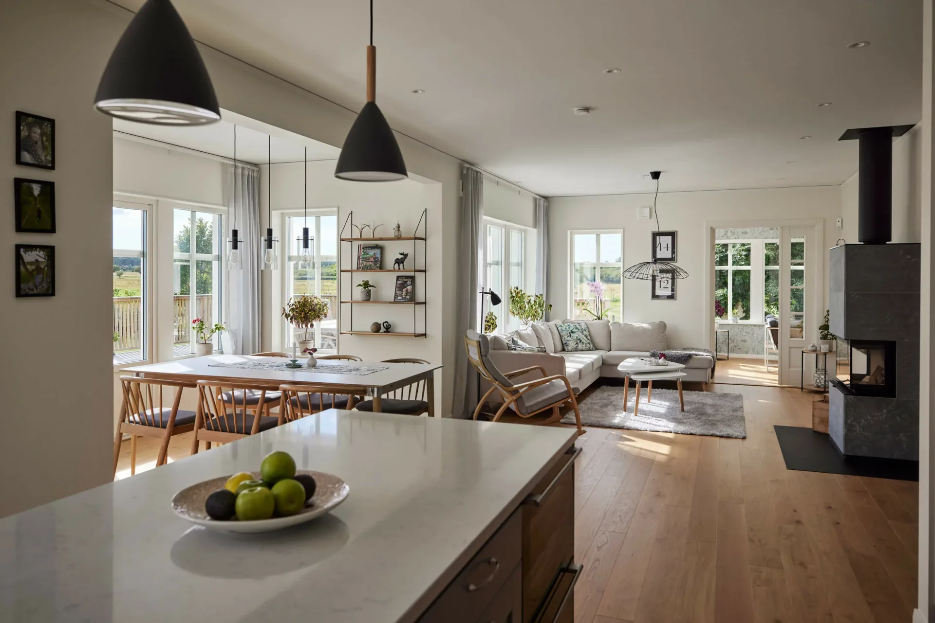 trivselhus villa mariefred vardagsrum