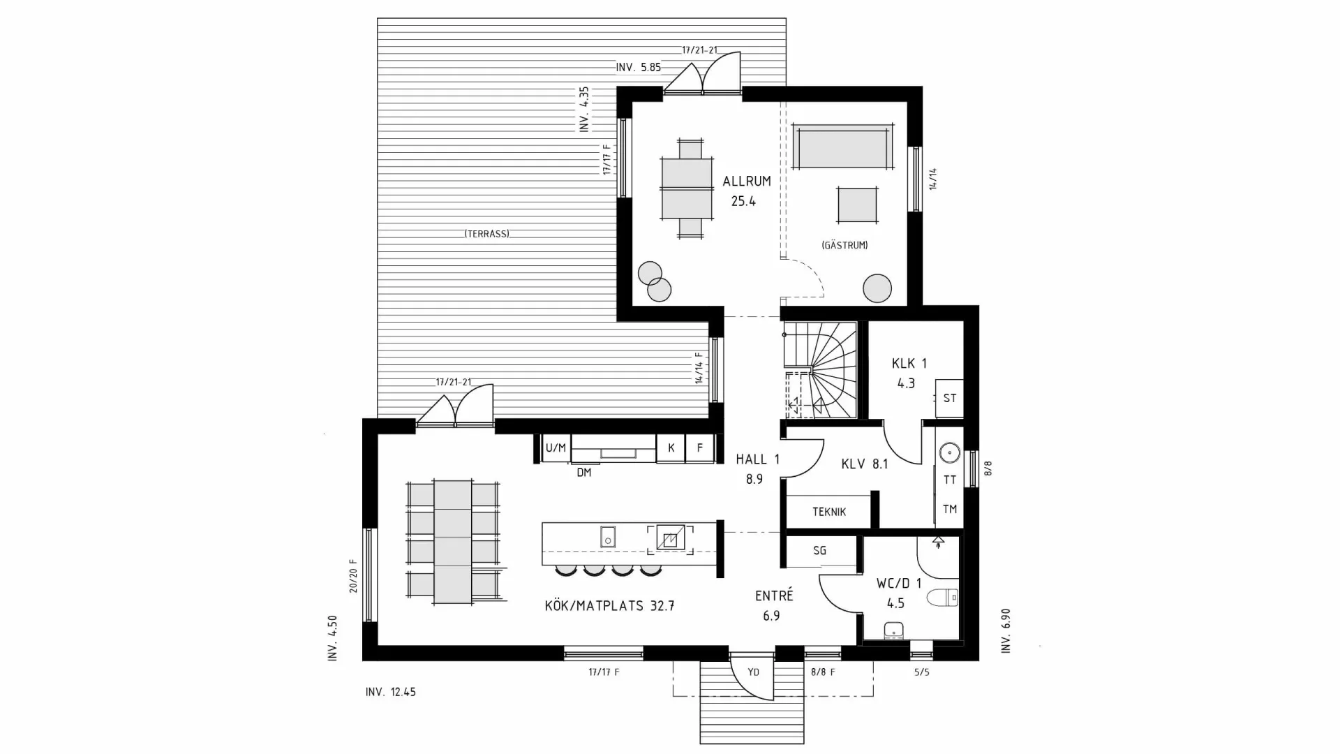 trivselhus villa nacka planlösning