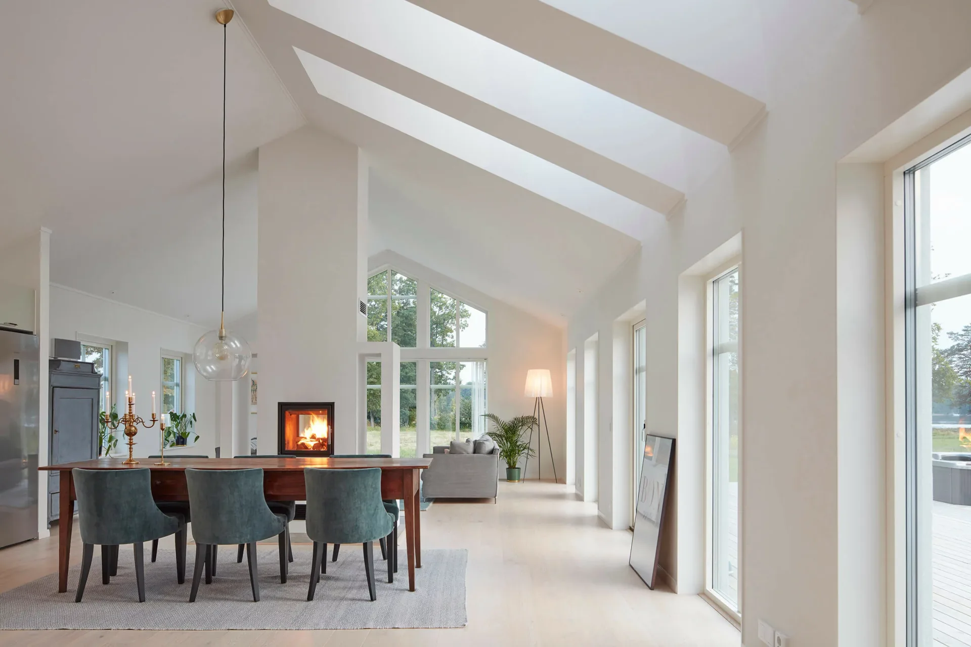 trivselhus villa österlen vardagsrum